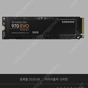 삼성 NAND ssd m.2 970evo 500gb