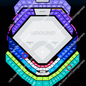 [안전결제] 5/26(일) 최강야구 4층 지정석 404구역 K열 통로 2연석 양도합니다.