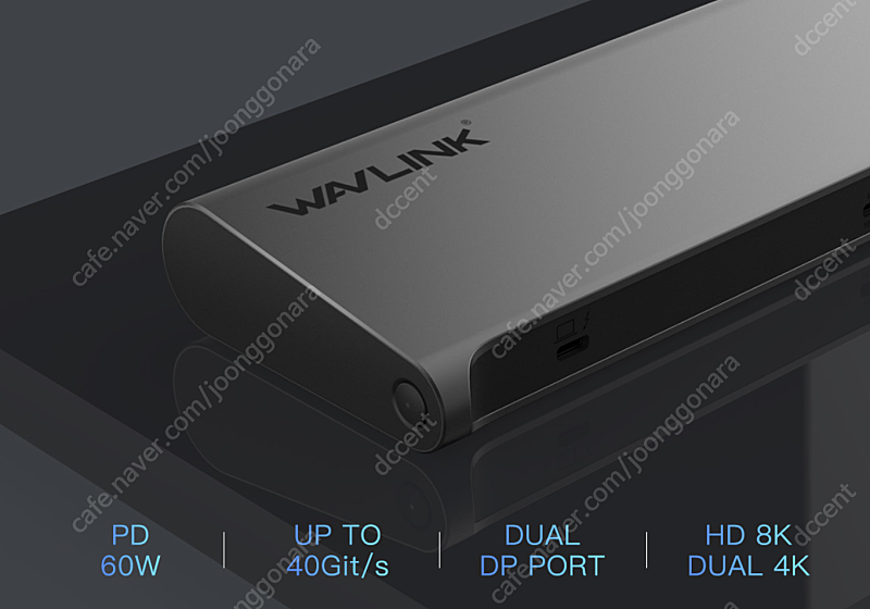 Wavlink UTD23, 썬더볼트3 Dock (썬더볼트 케이블 + DP케이블 포함)
