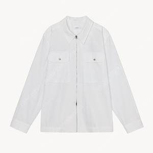 moondal 문달 Zip-up Shirt 집업셔츠 (화이트)