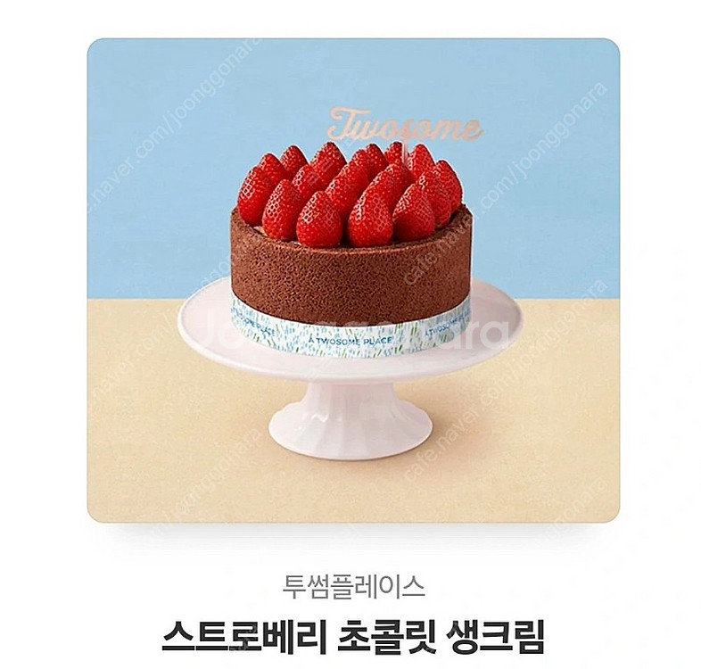 투썸플레이스 스트로베리 초코 생크림 케이크--0