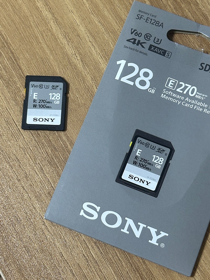 [SONY] SD 메모리카드 128GB (sf-e128a) - 소니 정품 V60 속도