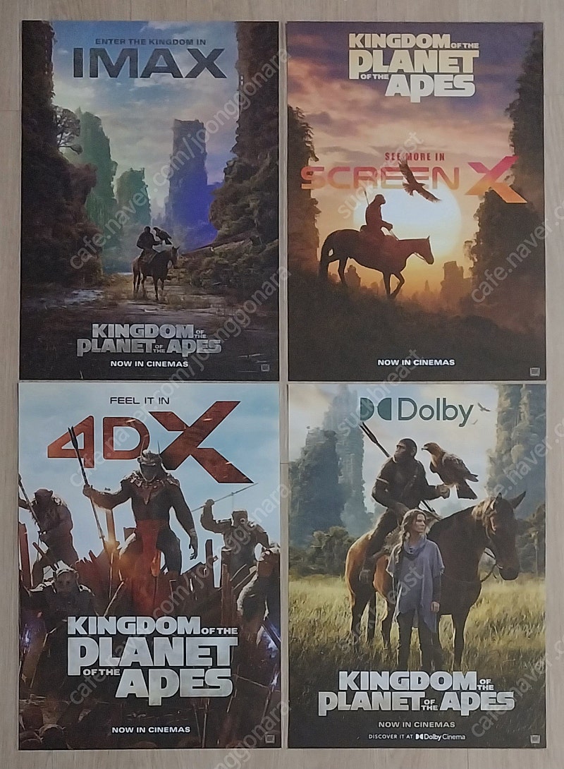 (한정판 포스터) (CGV, 메가박스, 롯데시네마) 혹성탈출: 새로운 시대 - IMAX, 4DX, SCREENX, 돌비시네마, 오리지널, 스페셜, 포스터 (8종) 주차 특전 포스터