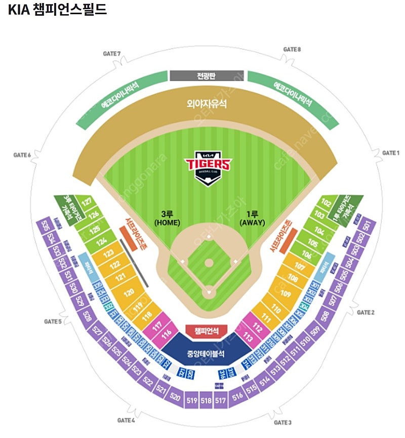 5월 24일 25일 26일 금요일 토요일 일요일 기아 vs 두산 K5석 K8석 K9석 2연석 3연석 4연석 통로6연석 1루 3루 기아타이거즈 두산베어스 응원석