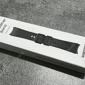 갤럭시워치6 삼성 정품 하이브리드 에코 레더 블랙 스트랩 밴드 미개봉 새상품