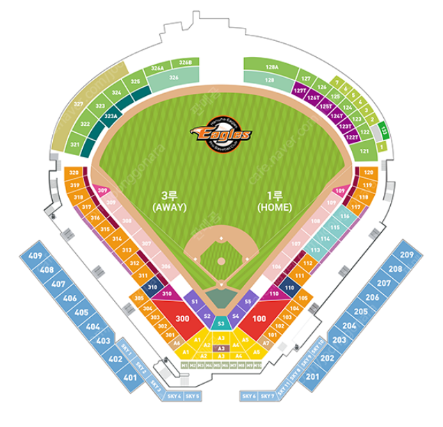 [프로야구] 5월 28일 29일 이글스파크 한화이글스 VS 롯데자이언츠 1루 내야지정 2연석 4연석 가족전용 복도석 가격기재 사진 KBO 야구 한화롯데 롯데한화