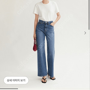 시에 sie 헤더 코튼 스트레이트 진 M 새상품