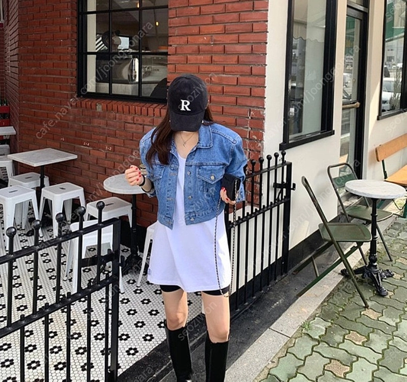 드하우 크롭 청자켓 새상품 이미지