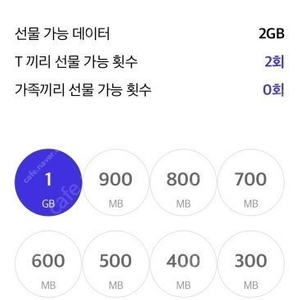 SK T끼리 데이터 2GB