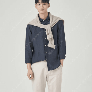 에센셜 빈폴 린넨 솔리드 셔츠 네이비 105사이즈 팝니다.