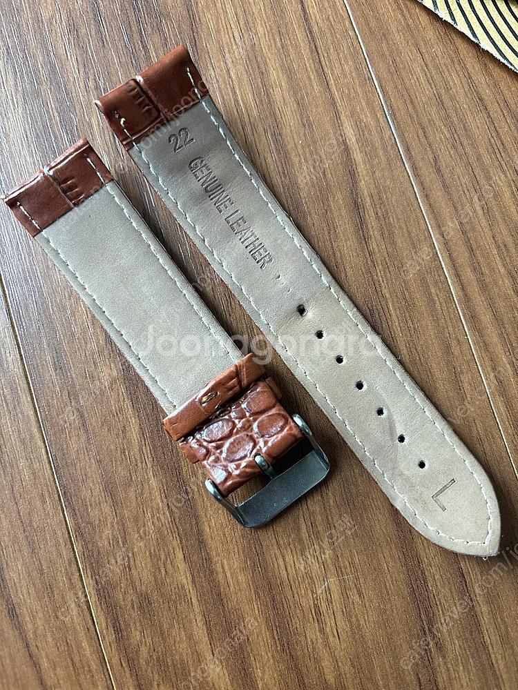 22mm 가죽 시계줄 미사용--1