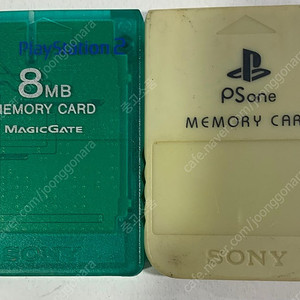 Psone (SCPH-1020) , PS2 (SCPH-10020)메모리 카드 2개 일괄 판매
