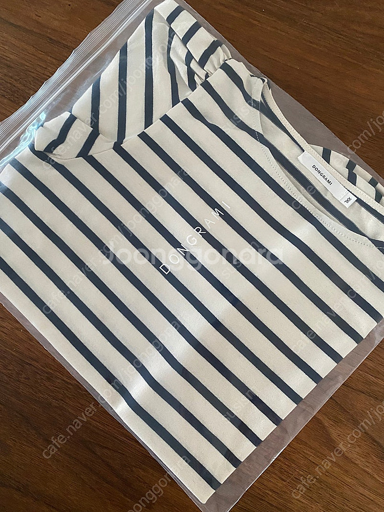 동그라미마켓 보트넥 스트라이프 티셔츠 아이보리 색상 x...--0