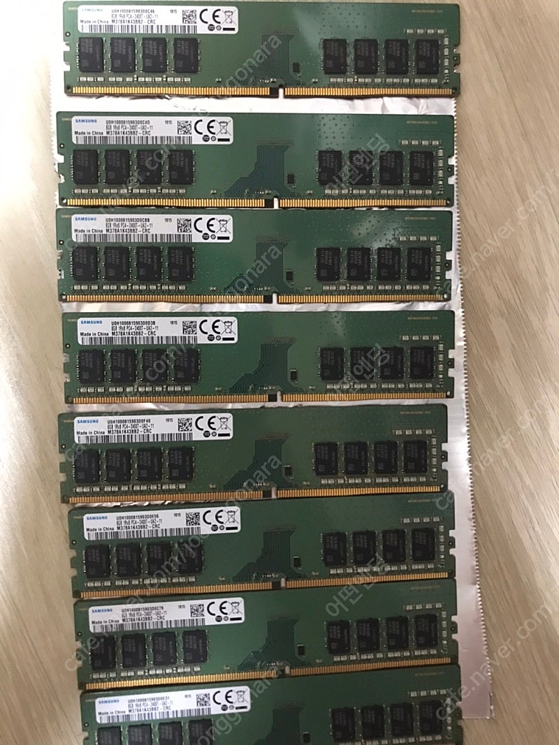 삼성전자 메모리 램 RAM DDR4 8G 2666V (PC4-21300) 2400T (PC4-19200) 여러개 판매합니다.
