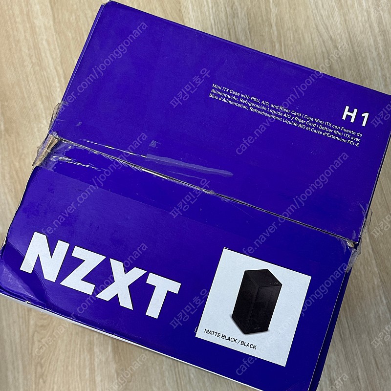 NZXT H1 V1 ITX 케이스 블랙 풀박스 새상태 팝니다. 파워 쿨러 라이저 포함