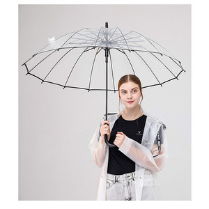 (1+1새상품) 투명 장우산 16살대 튼튼한 투명우산 16K