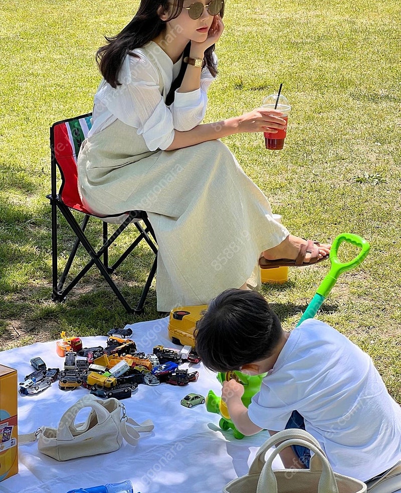 그레이룸 셔링앞치마원피스 (오트밀)