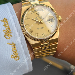 [정품] 롤렉스 데이데이트 36 오이스터쿼츠 스키니로만 18K 옐로우골드 금통 1988년식 (Rolex Day-Date Oysterquartz Skinny Roman Year.19