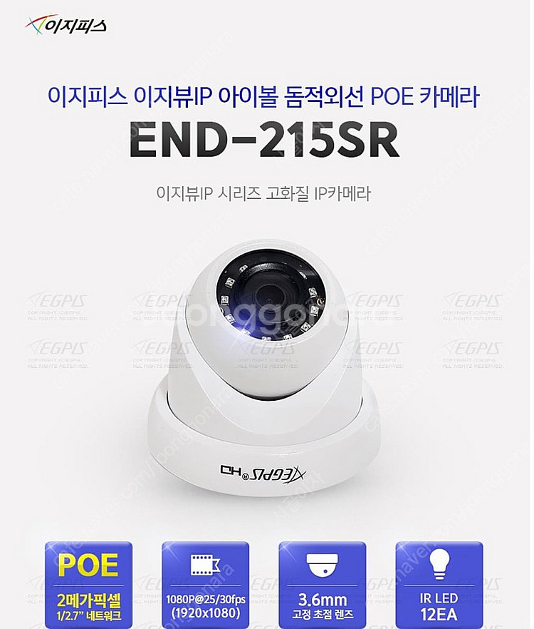 IP CCTV 카메라 (이지피스 END-215SR)--0