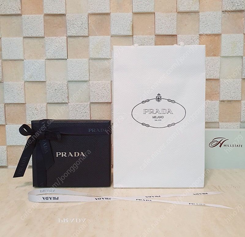 [정품]프라다 쇼핑백+박스+리본 풀구성품,프라다 종이백,프라다 종이가방