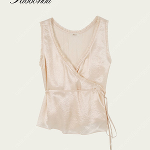 리본빛 tippy shirring blouse peach