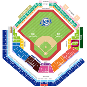 6/1 (토) 삼성 vs. 한화 1루 내야지정석 1-7구역 좌통 2연석