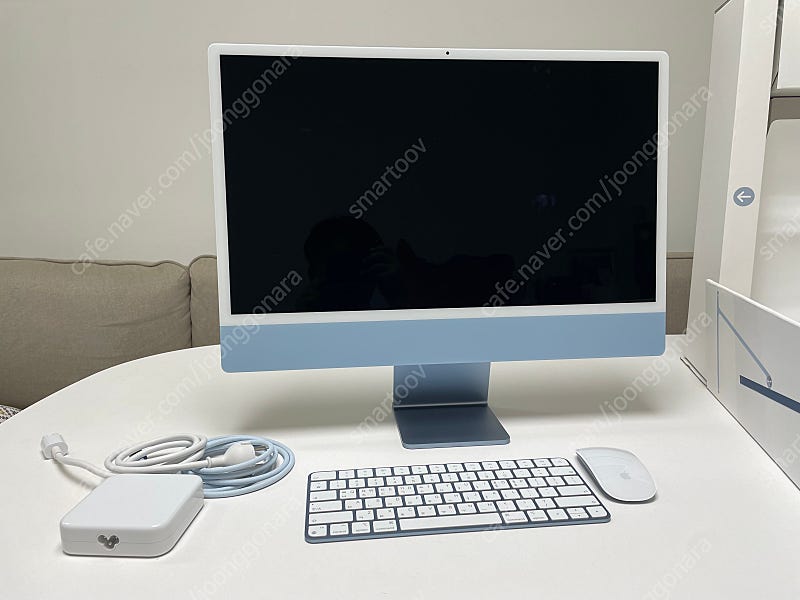 아이맥24 기본형 풀박(iMac24/M1/8core/256gb/램8gb/블루)