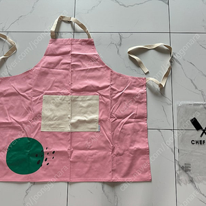 [새제품] 삼성전자 비스포크 주방 요리 핑크 앞치마 (10,000원)