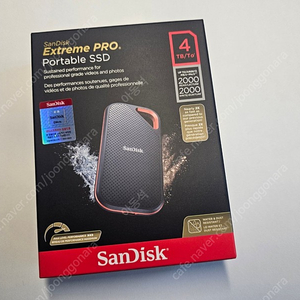 샌디스크 e81 4테라 ssd 새상품