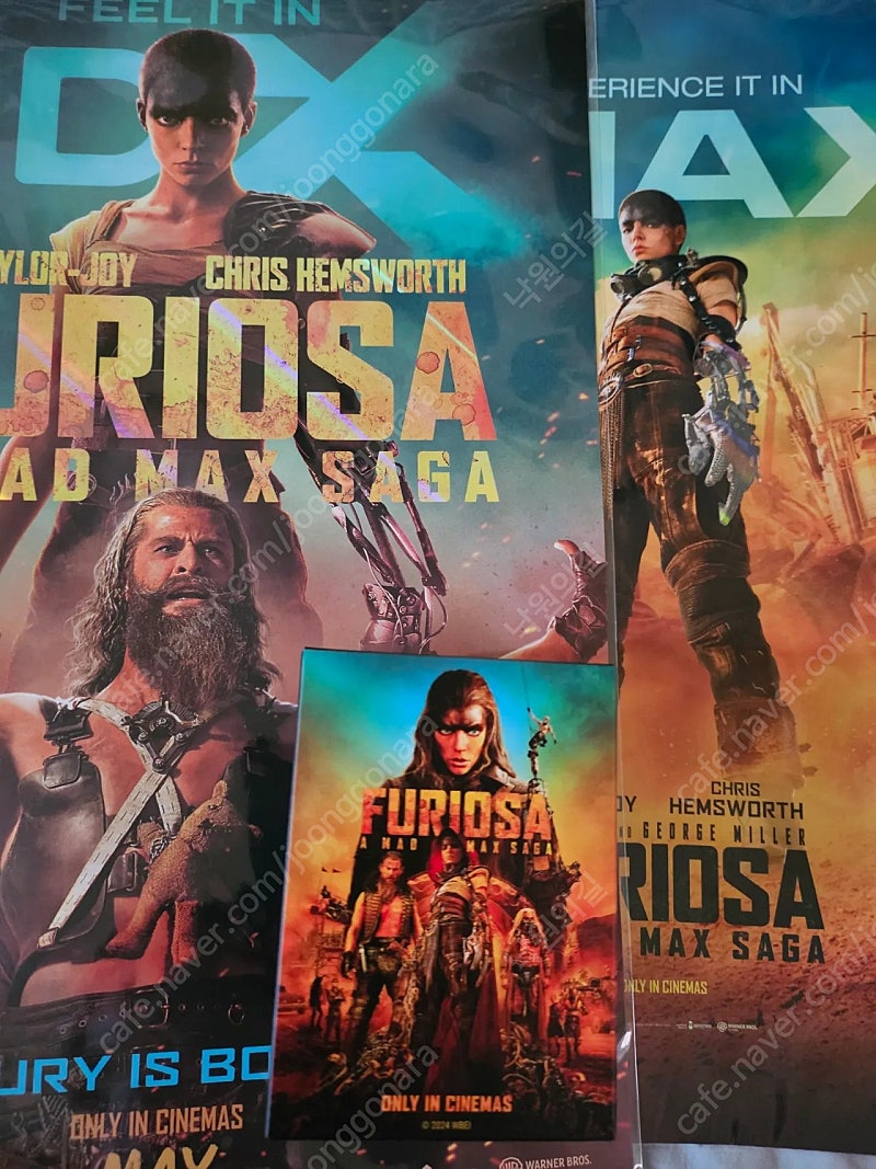 영화 퓨리오사 매드맥스 사가 IMAX & 4DX 포스터 & 콤보 키링 팝니다.