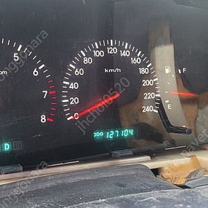 뉴그랜져xg 계기판 127,104km