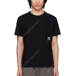 우영미 블랙포켓 패치 반팔 티셔츠(48/100)