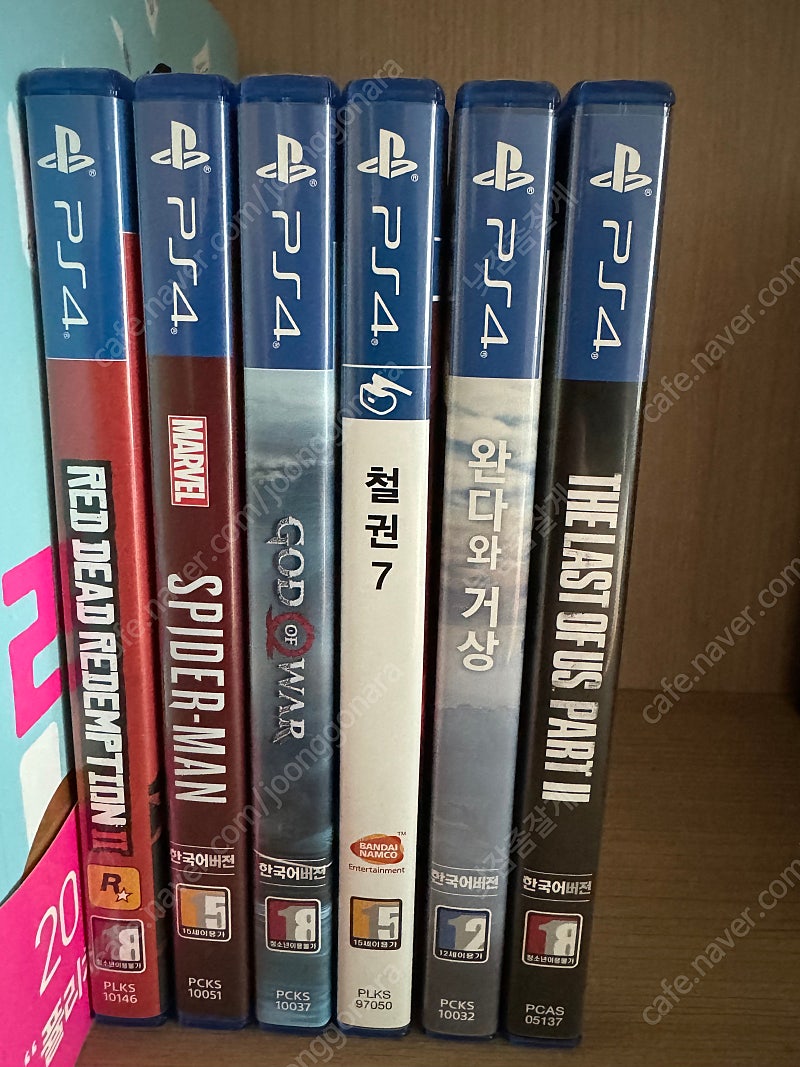 PS4, 플스4 게임 6개 6만5천원에 팝니다 (레데리2,스파이더맨,갓오브워 등)