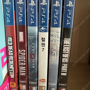 PS4, 플스4 게임 6개 6만5천원에 팝니다 (레데리2,스파이더맨,갓오브워 등)