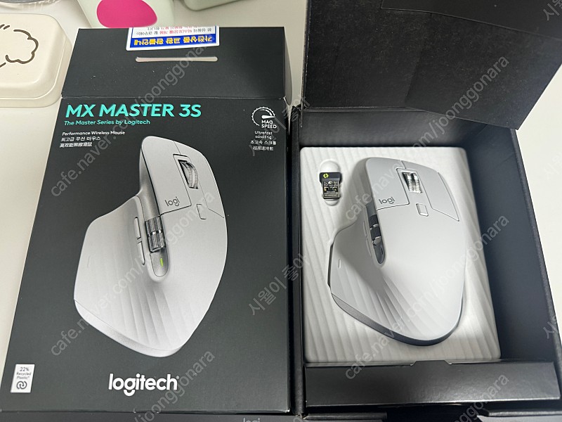 가격인하) 로지텍 MX MASTER 3S 화이트 마우스 단순개봉 제품 팝니다.