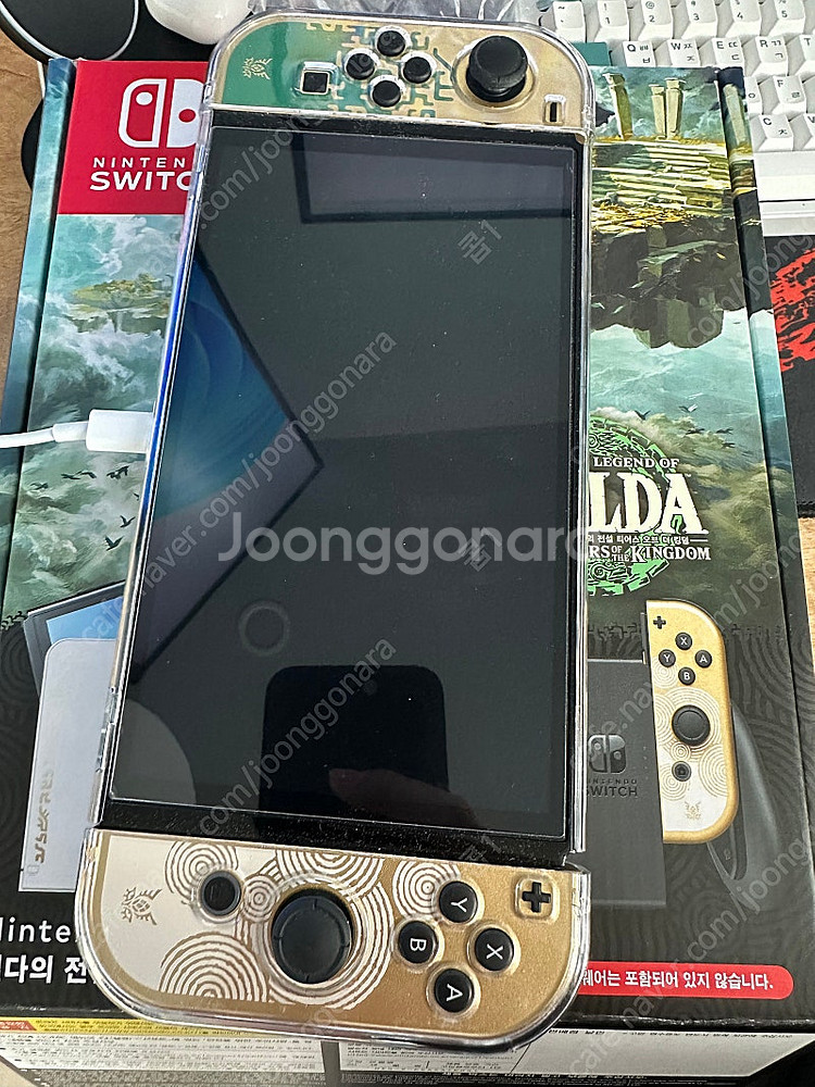 닌텐도 oled 젤다에디션 + 마리오파티8 팝니다--0