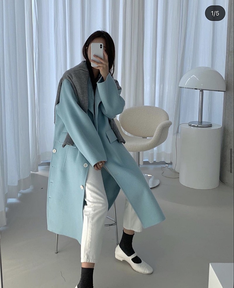 [가격내림] 블루민 마시멜로우 코트 블루 아담녀(사이즈) 새상품 판매합니다.!!!﻿