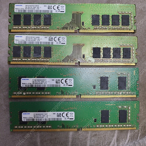 삼성 DDR4 - 2666 8GB 두개 4GB 두개 듀얼채널 구성 합 24GB 판매합니다.
