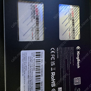미개봉 킹뱅크 7200 cl34 32gb RGB 화이트 메모리,램,ddr5