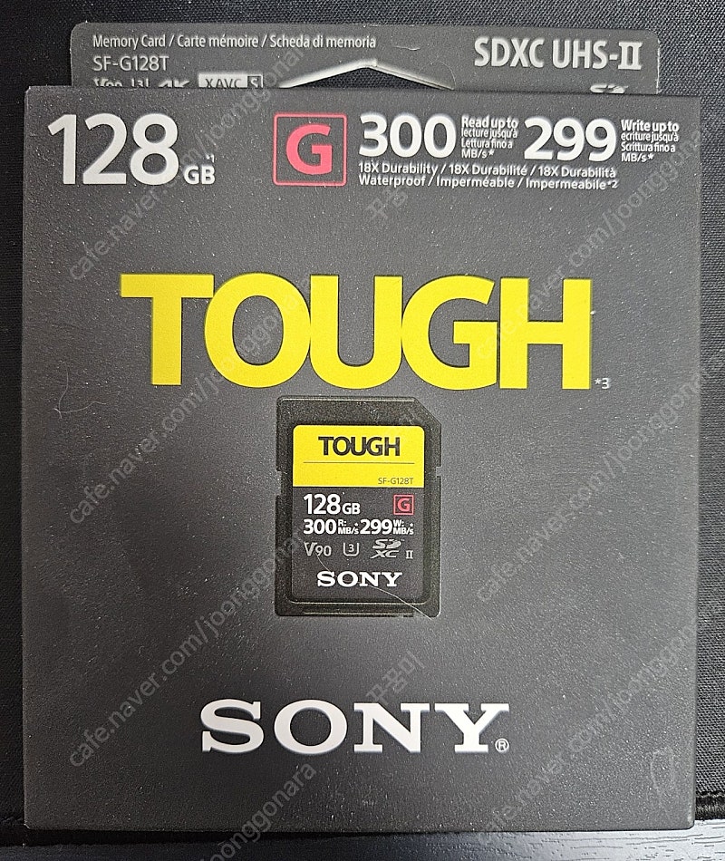 소니 SD 카드 TOUGH 터프 SF-G128T 메모리 팔아요.(미개봉)