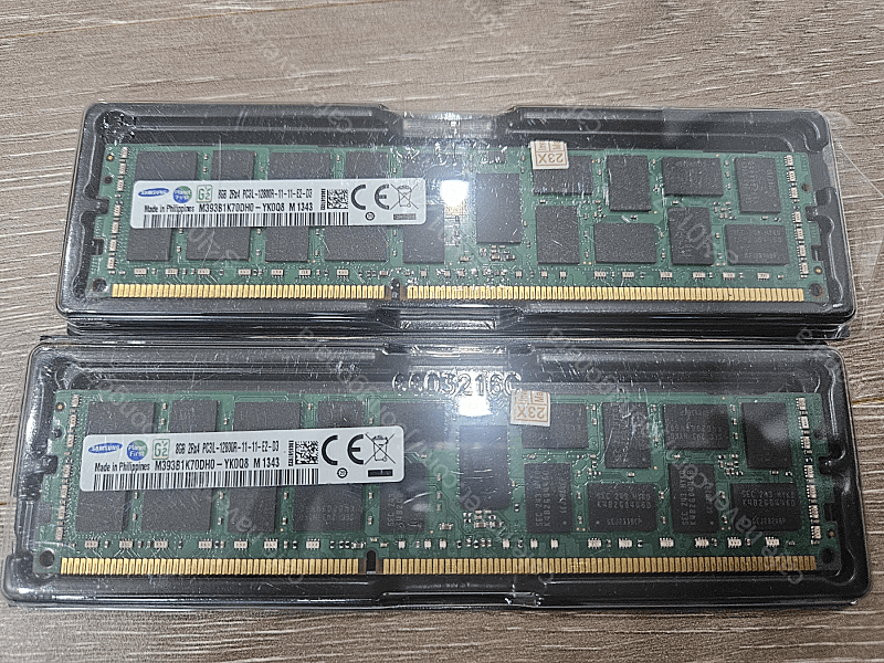 삼성 서버 메모리 RAM DDR3 8GB 2Rx4 PC3L-12800R M393B1K70DH0 2개 일괄