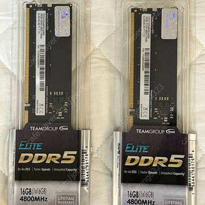 TEAMGROUP DDR5 4800 CL40 Elite 16GB*2(32GB) 서린 팝니다 수원