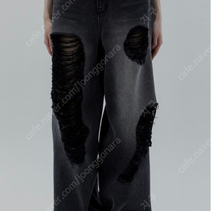 트리밍버드 Scratch Damage Denim Pants Black 2 size