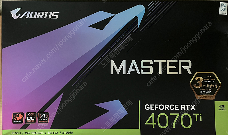 GEFORCE RTX4070TI AORUS MASTER(4070ti 어로스마스터)