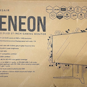 커세어 qhd oled 27인치 모니터 팝니다.