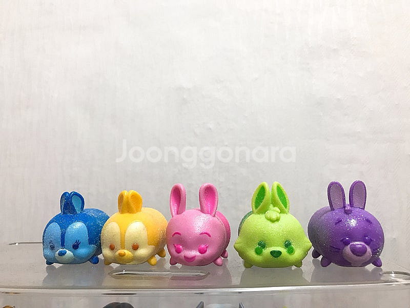 디즈니 썸썸 글리터 토끼 피규어 5종 일괄--0