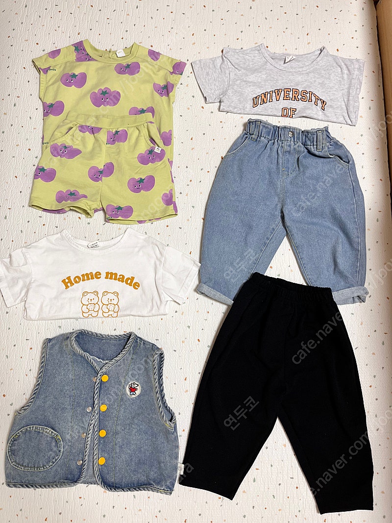 100-110 아기옷 삠뽀요 보세등 미착용 포함 유아옷 등원룩