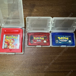 GBC, GBA 포켓몬스터 레드 루비 사파이어 북미 알팩