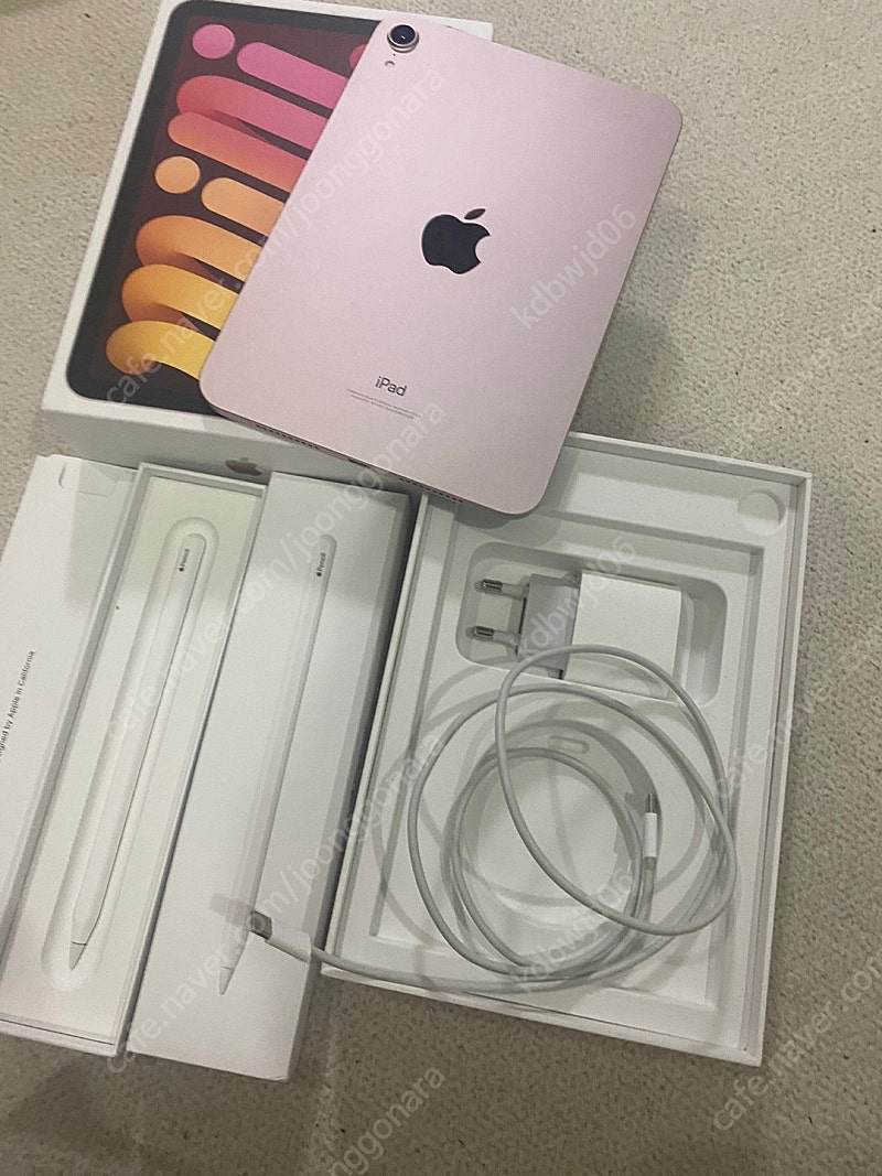 아이패드미니6 핑크64GB wifi+애플펜슬2 풀박스