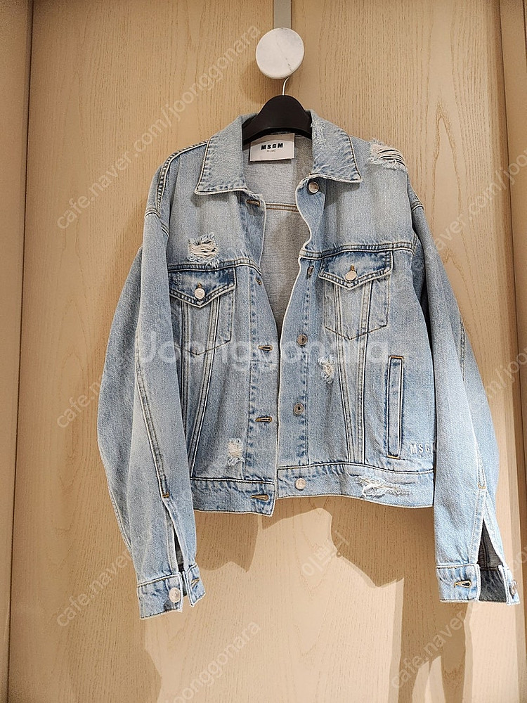 msgm 백로고 데님자켓--0